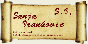 Sanja Vranković vizit kartica